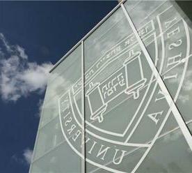 RIETS window with Yeshiva University shield